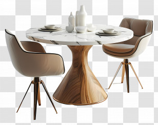 Modern Dining Table - Modern Dining Table And Chairs Transparent PNG