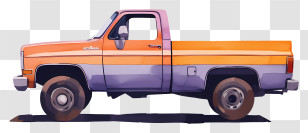 Pickup Truck - Colorful Pickup Truck Transparent PNG