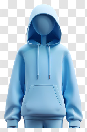 Hoodie - Stylish Blue Hoodie Sweatshirt Transparent PNG