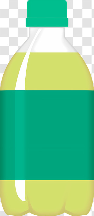 Icon - Icon Plastic Water Bottle With Green Cap Transparent PNG
