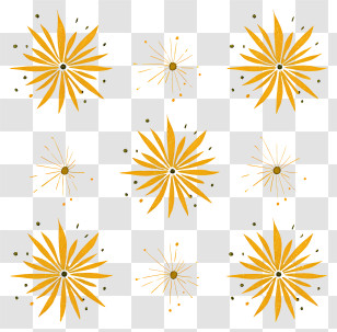 Luxurious Gold Sparks - Yellow Fireworks For Festive Celebrations Transparent PNG