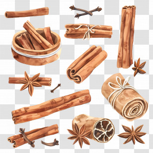Cinnamon - Cinnamon Sticks And Spices Illustration Transparent PNG