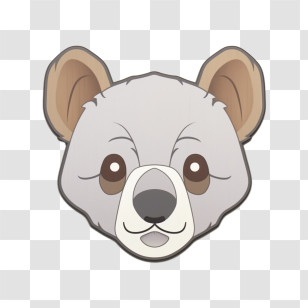 Koala - Cute Bear Face Cartoon Transparent PNG
