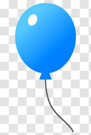 Icon - Blue Balloon Floating Transparent PNG