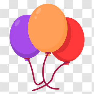 Party Elements - Colorful Balloons For Party Decoration Transparent PNG