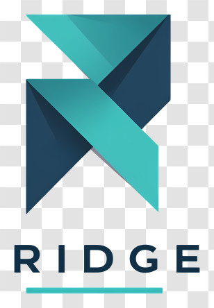 Ridge Logo - Modern Teal Ridge Logo Transparent PNG