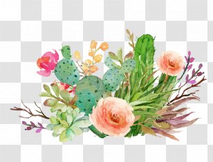 Design Poster Cactus Clothing Wall - Flowerpot - Flowers For Transparent PNG
