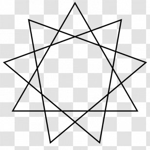 Star Polygon Enneagram Regular - Symmetry Transparent PNG
