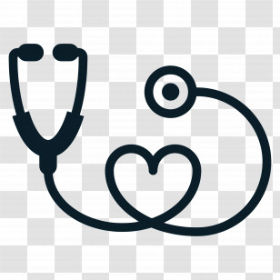 Stethoscope Heart - Stethoscope And Heart Shape Healthcare Logo Transparent PNG