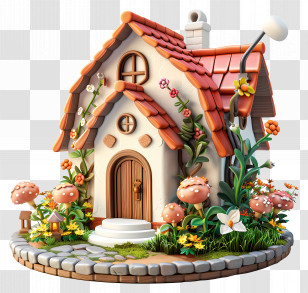 3d House - Cute Doodle House Transparent PNG