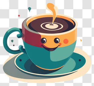 Cartoon - Smiling Coffee Cup Illustration Transparent PNG