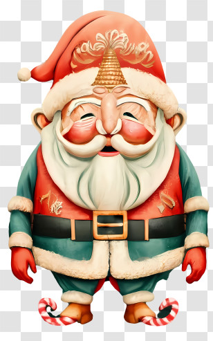 Cartoon Santa Claus - Festive Santa Claus Illustration For Christmas Transparent PNG