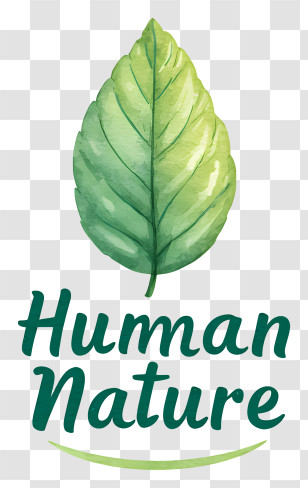 Human Nature Logo - Watercolor Leaf Human Nature Logo Transparent PNG