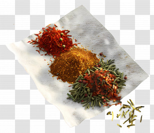 Assorted Spices - Assorted Spices On A White Surface Transparent PNG