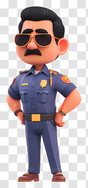 Little Singham - Cartoon Police Officer Illustration Transparent PNG