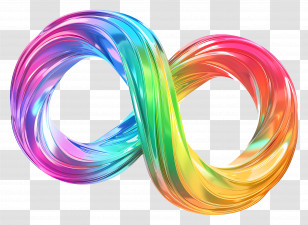 Rainbow Infinity Sign - Rainbow Gradient Infinity Symbol Transparent PNG