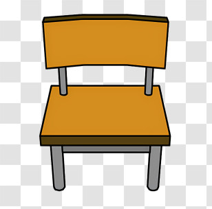 Chair - Simple Wooden Chair Illustration Transparent PNG