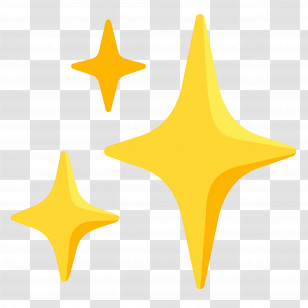 Sparkles Emoji - Golden Sparkles Transparent PNG