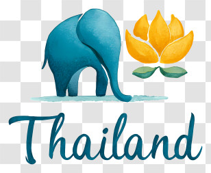 Thailand Logo - Blue Elephant And Lotus Thailand Transparent PNG