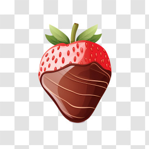 Chocolate Strawberry - Chocolate-covered Strawberry As A Sweet Dessert Treat Transparent PNG