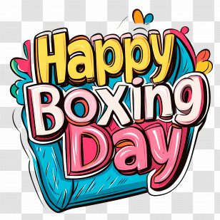 Happy Boxing Day - Happy Boxing Day Celebration Stamp Transparent PNG