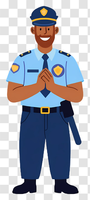 Policeman In Uniform - Smiling Police Officer In Uniform Transparent PNG
