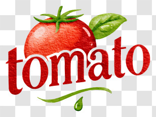 Tomato Logo - Red Tomato Logo Typography Transparent PNG