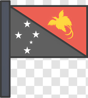 Papua New Guinea Flag - Papua New Guinea National Flag Transparent PNG
