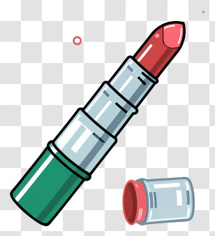 Cartoon - Red Lipstick In Cartoon Style Transparent PNG