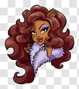 Clawdeen Wolf - Glamorous Werewolf Girl Portrait Transparent PNG