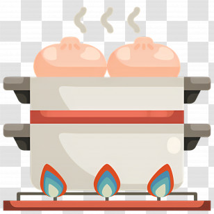 Food Steam - Steaming Buns On Stove Icon Transparent PNG