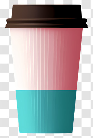 Paper Cup - Pink And Blue Takeaway Coffee Cup Transparent PNG