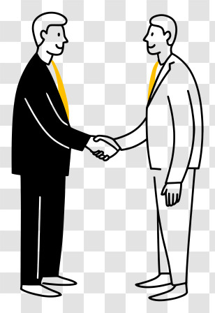 Businessman Giving Handshake - Business Handshake Illustration Transparent PNG