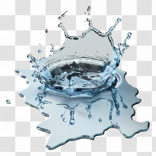 Water Puddle - Dynamic Splash Of Water In Motion Transparent PNG