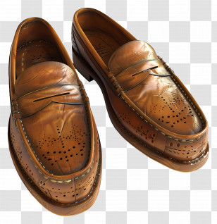 Loafers - Classic Brown Leather Shoes Transparent PNG