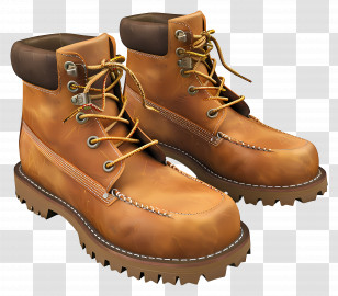 Work Boots - Durable Brown Boots For Outdoor Adventures Transparent PNG