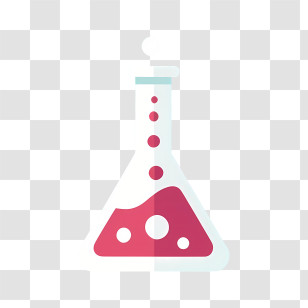 Laboratory Glass Beaker - Pink Chemical Flask Illustration Transparent PNG