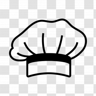 Chef Hat - Chef Hat Line Art Transparent PNG