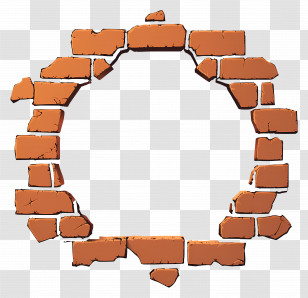 Brick Wall Frame - Brick Circle Wall Design Transparent PNG