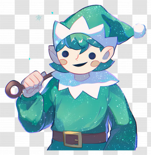 Jack Frost - Green Elf With Key Transparent PNG