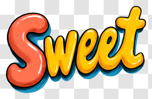 Word Sweet - Sweet Text Typography Design Transparent PNG