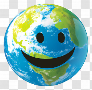 World Smile Day - Smiling Earth Illustration Transparent PNG