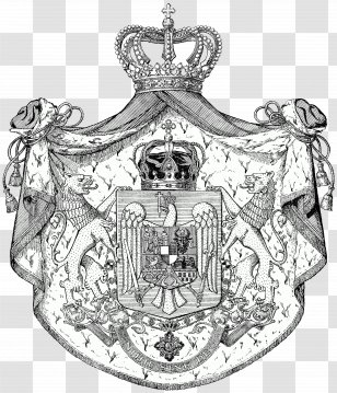 Kingdom Of Romania Coat Arms Romanian Royal Family - Lion - Drawing Ink Transparent PNG