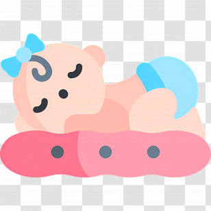 Baby Girl - Cute Sleeping Baby Transparent PNG