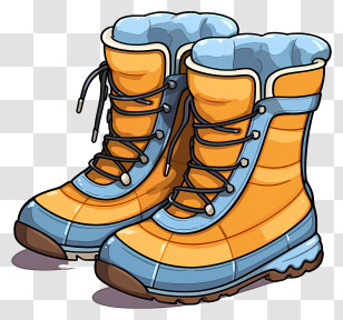 Cartoon Winter Boots - Stylish Winter Boots Illustration Transparent PNG