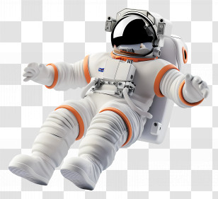 Astronaut Floating - Astronaut In White Spacesuit In Outer Space Transparent PNG
