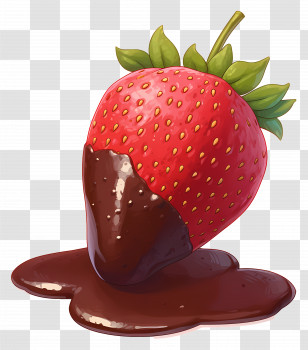 Chocolate Covered Strawberry - Chocolate Dipped Strawberry Transparent PNG