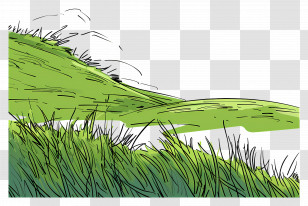 Lawn Grass - Green Hill With Grass Transparent PNG