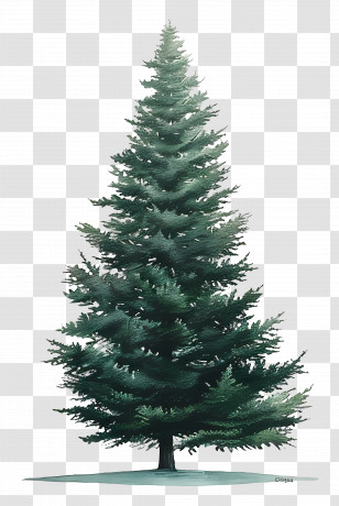 Fir Tree - Realistic Pine Tree Illustration Transparent PNG