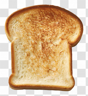 Bread Toast - Slice Of Toasted Bread With Crust Transparent PNG